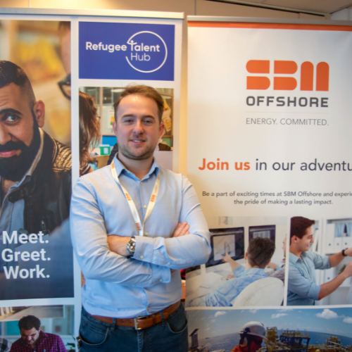 Cemal Faruk Beser with SBM Offshore and Refugee Talent Hub