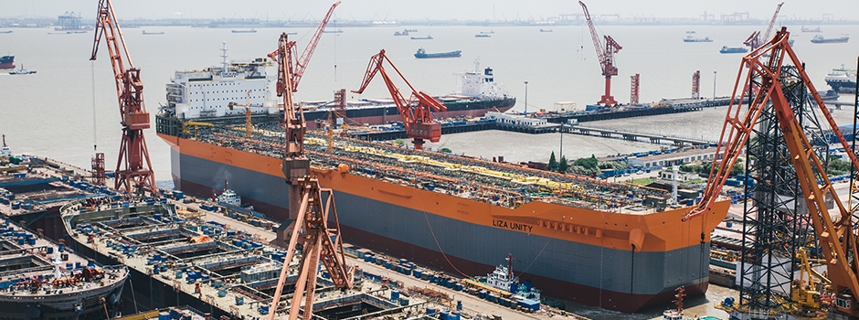 Construction in motion for Liza Unity FPSO